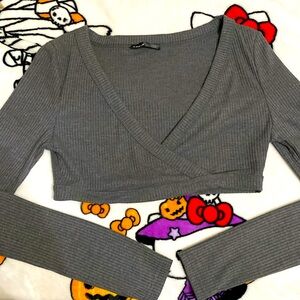 Super cute Shein long sleeve crop top